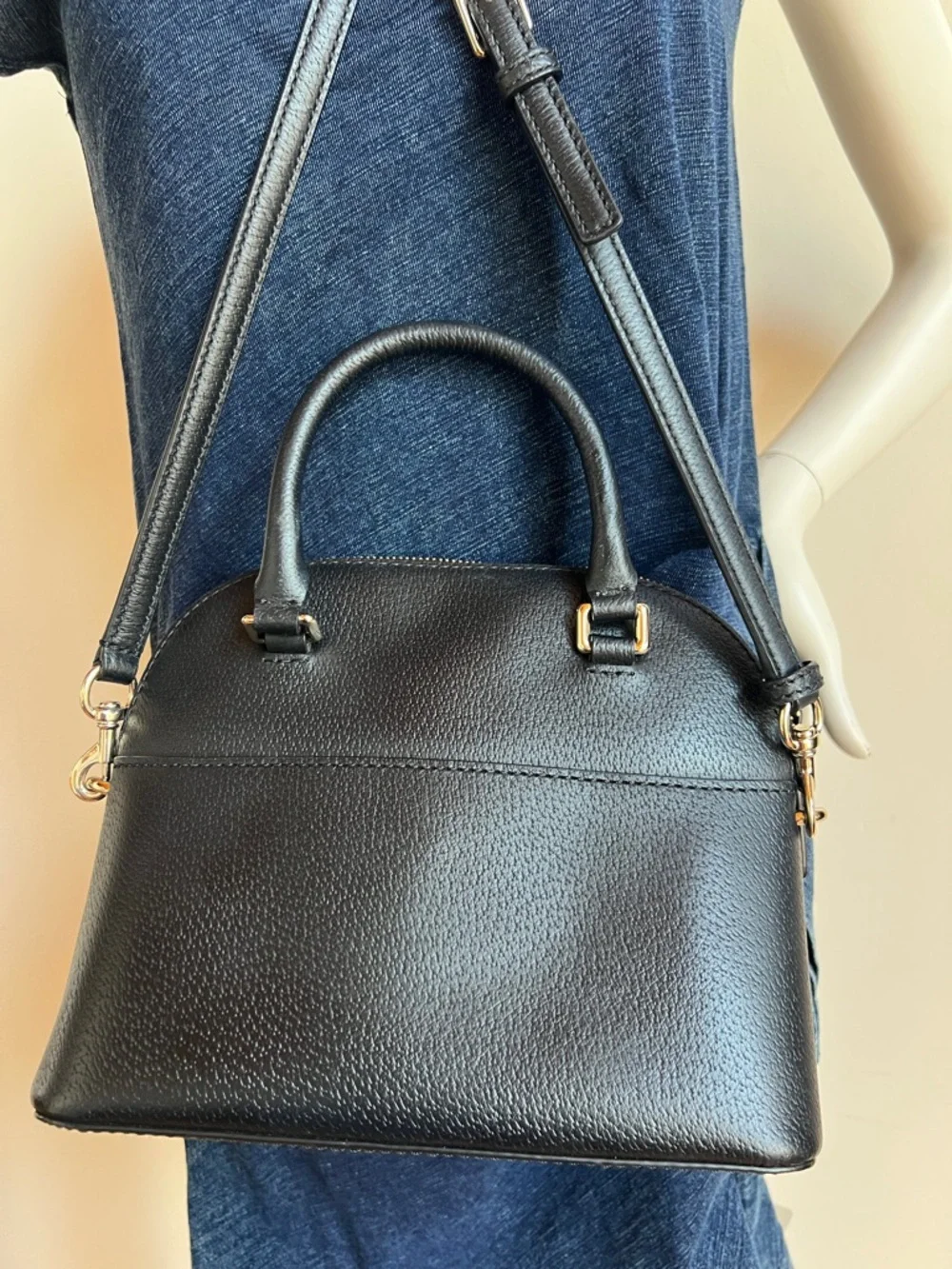 kate spade Sadie Dome satchel Crossbody and added key ring bling